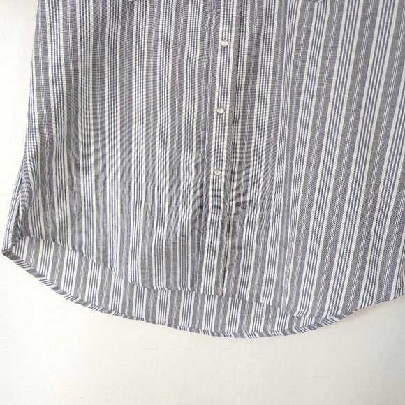 RUDDOCK Shirt Men's 17 Classic Fit Multicolor Striped Western Snap Short Sleeve - Picture 3 of 11